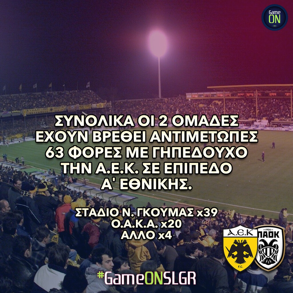 ΑΕΚ-ΠΑΟΚ: Η στατιστική πλευρά του ντέρμπι! (photos)