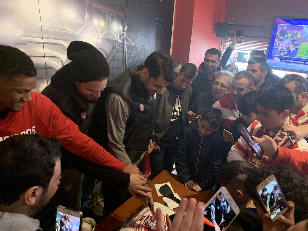 Ολυμπιακός: Στη «Θύρα 7» Λήμνου Μπόγρης, Πρίντεζης και Τουπάν (video&photos)