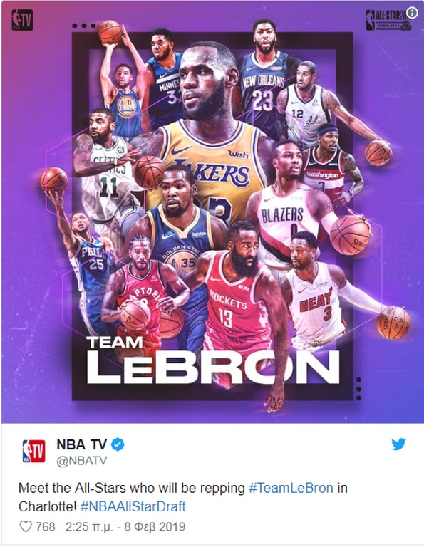 NBA: Οι επιλογές των Αντετοκούνμπο και Λεμπρόν για το All Star Game