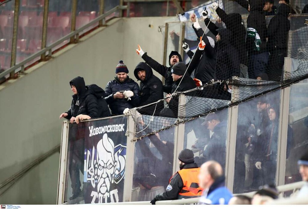 Ολυμπιακός-Ντιναμό Κιέβου: Ένταση με Ουκρανούς οπαδούς στο «Καραϊσκάκης» (photos)