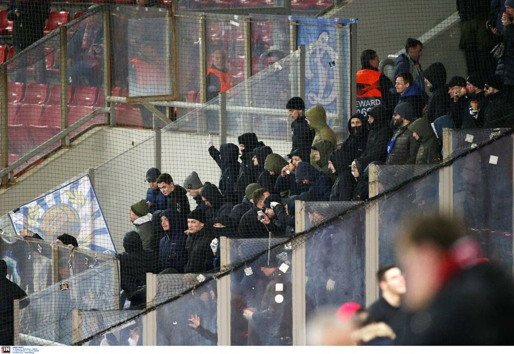 Ολυμπιακός-Ντιναμό Κιέβου: Ένταση με Ουκρανούς οπαδούς στο «Καραϊσκάκης» (photos)
