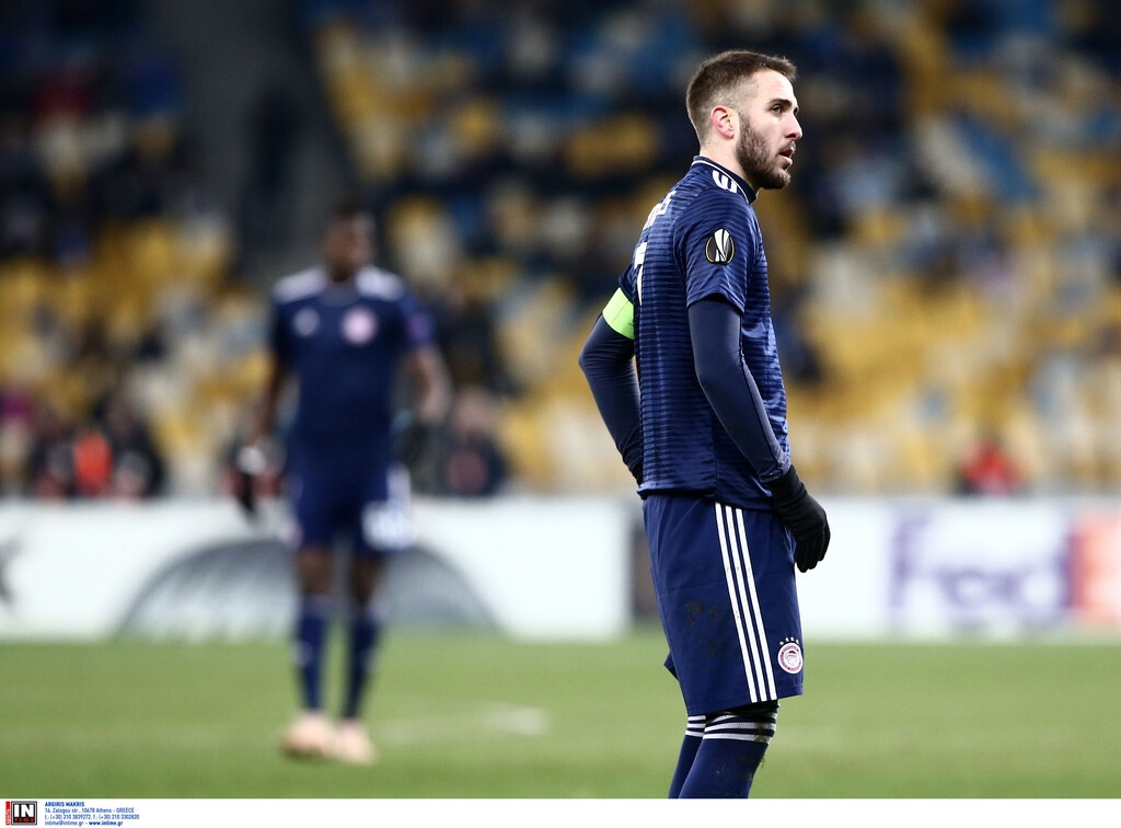 Ντιναμό Κιέβου-Ολυμπιακός: Η αντίδραση του Φορτούνη μετά το γκολ του Σολ (photos)