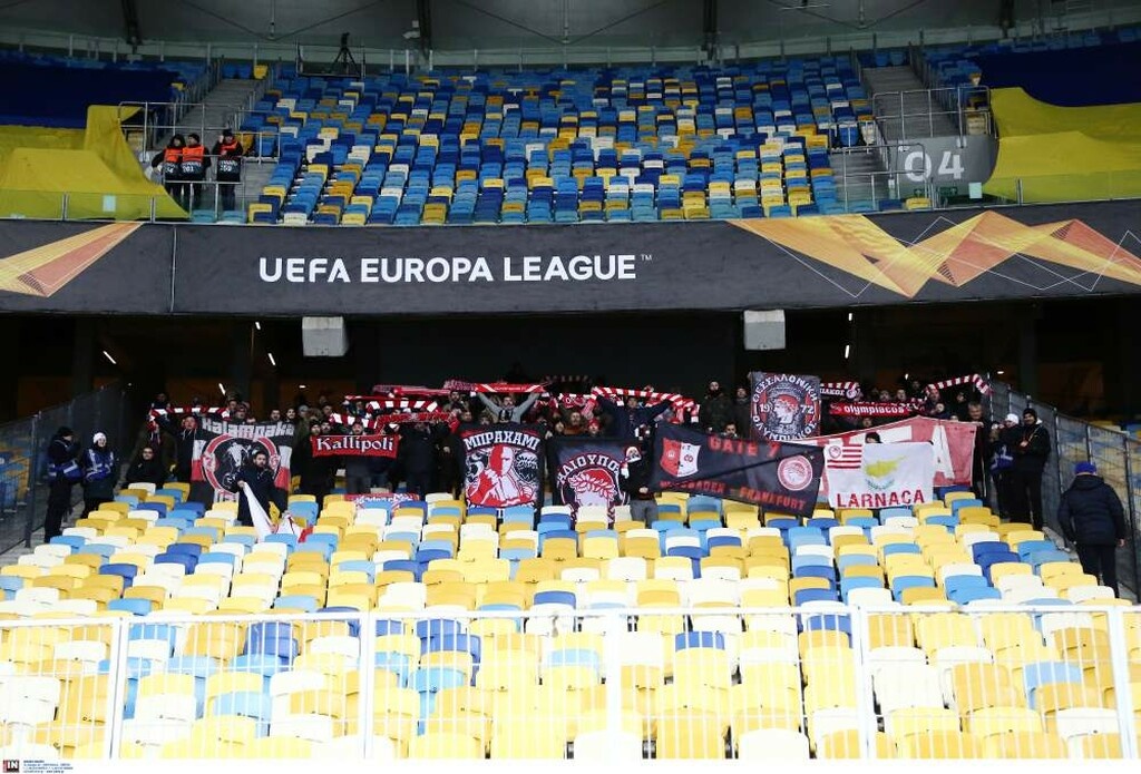 Ντιναμό Κιέβου-Ολυμπιακός: Οι κουβέρτες, ο Φορτούνης και η «τρέλα» στις εξέδρες (photos)