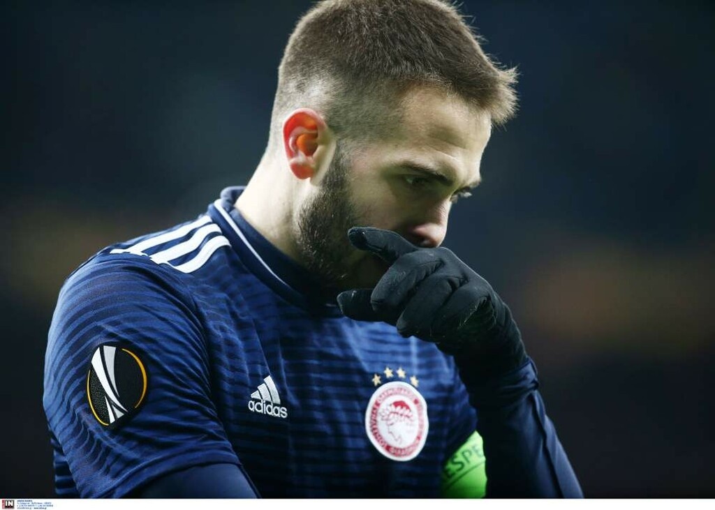 Ντιναμό Κιέβου-Ολυμπιακός: Η αντίδραση του Φορτούνη μετά το γκολ του Σολ (photos)