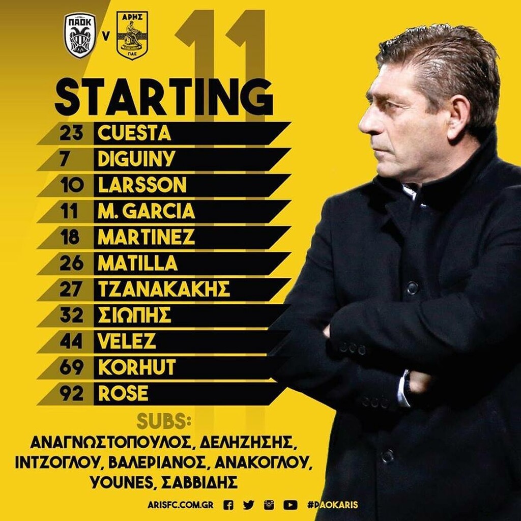 ΠΑΟΚ-Άρης: H ενδεκάδα του Παντελίδη για το ντέρμπι (photo)