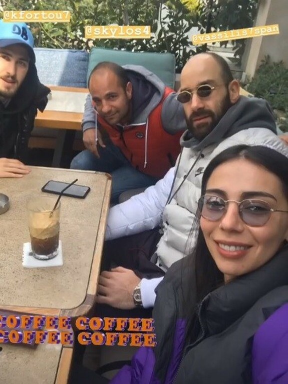 Ολυμπιακός: Αρχηγικό καφεδάκι Φορτούνη-Σπανούλη (photo)