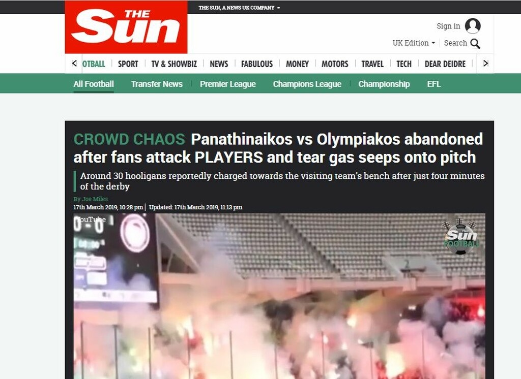 Πρώτο θέμα για αρκετή ώρα και στη Sun τα θλιβερά γεγονότα του ΟΑΚΑ