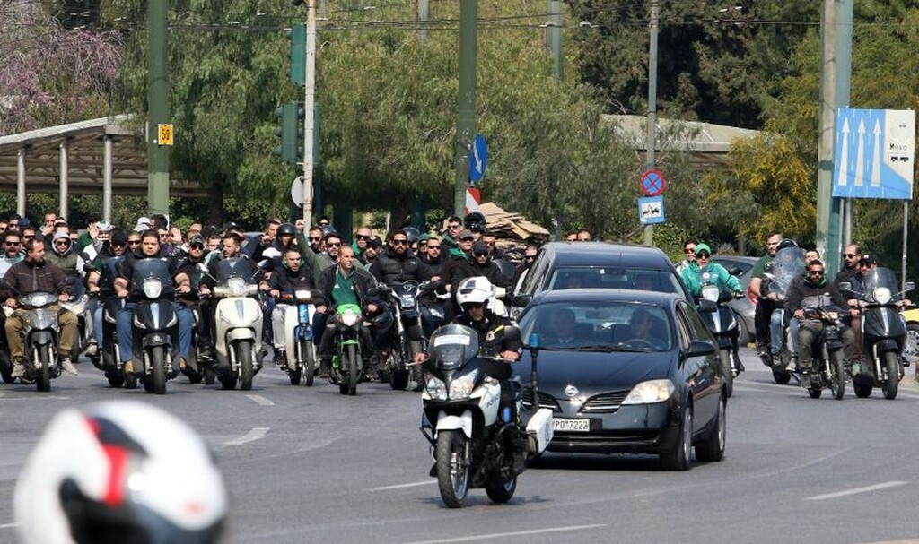 Η «πράσινη» πομπή για τον Θανάση Γιαννακόπουλο (videos+photos)