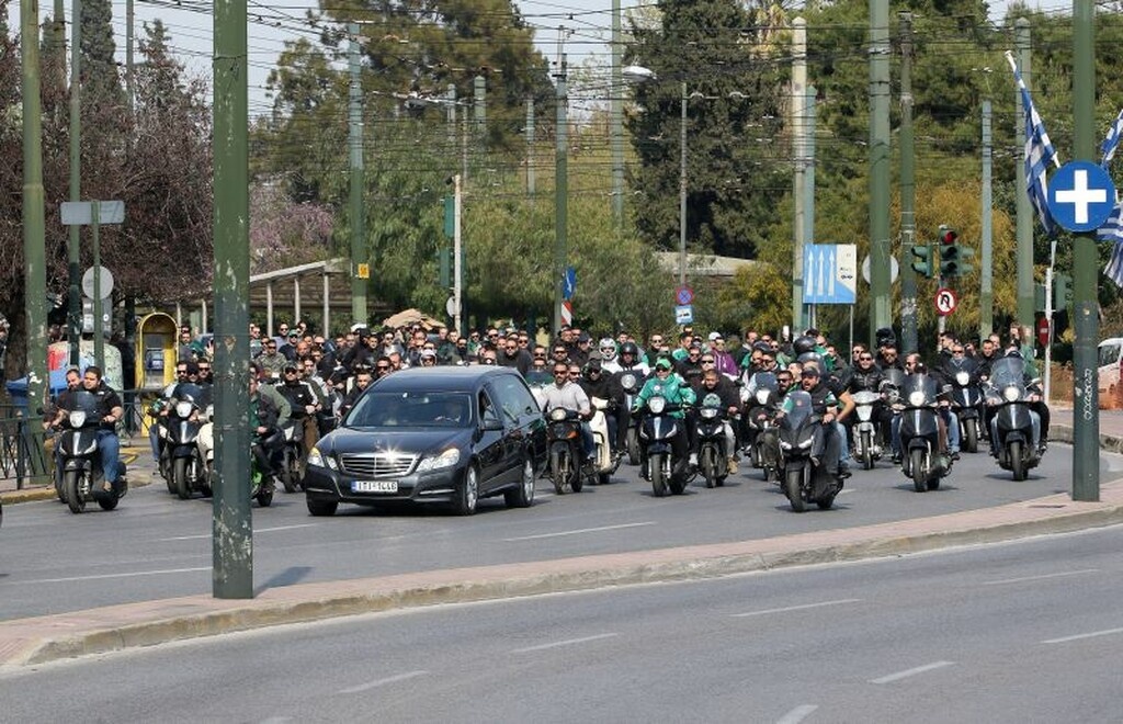 Η «πράσινη» πομπή για τον Θανάση Γιαννακόπουλο (videos+photos)