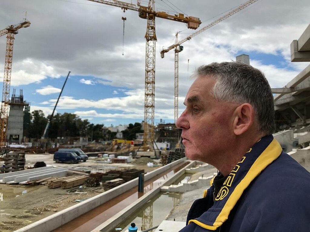 ΑΕΚ: Συγκίνηση στο εργοτάξιο της «Αγίας Σοφιάς» (photos)