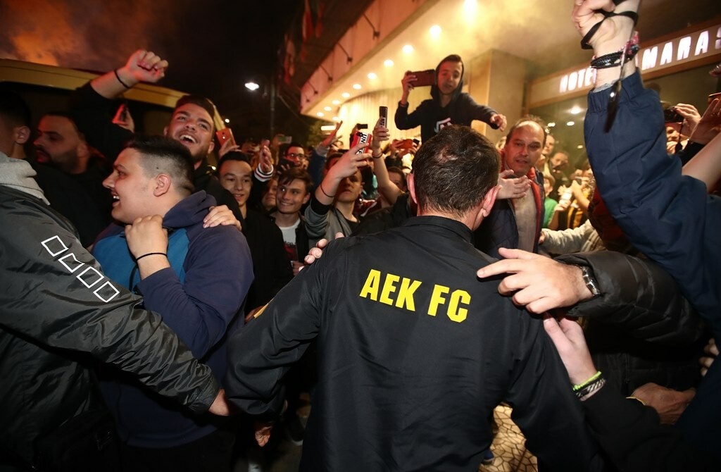 ΑΕΚ: Θερμή υποδοχή στη Λαμία (photos)