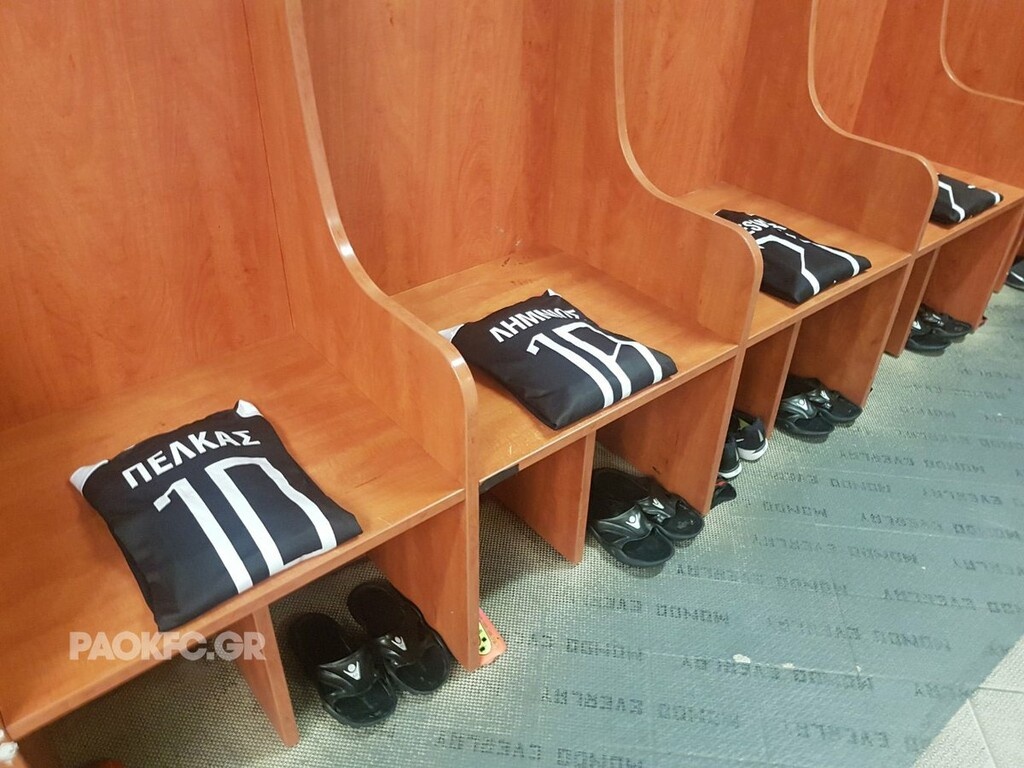 ΠΑΟΚ – ΑΕΚ: Τα «ασπρόμαυρα» αποδυτήρια στο ΟΑΚΑ (photos)
