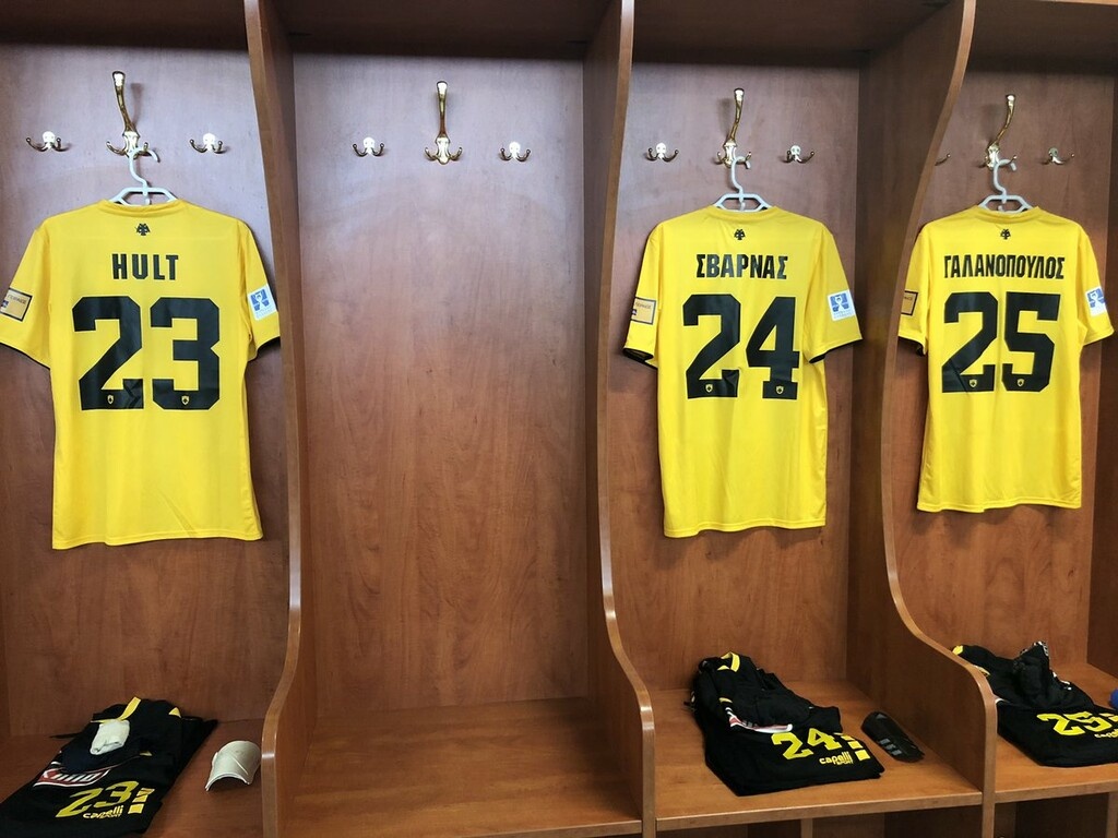 ΠΑΟΚ – ΑΕΚ: Έτοιμα τα «κιτρινόμαυρα» αποδυτήρια (photos)
