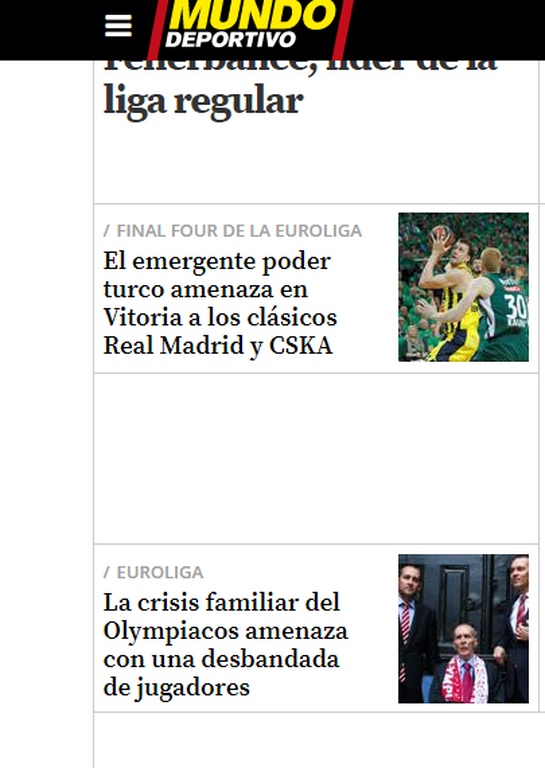 Mundo Deportivo: «Η κρίση στον Ολυμπιακό και η διαμάχη στην οικογένεια Αγγελόπουλου» (photos)