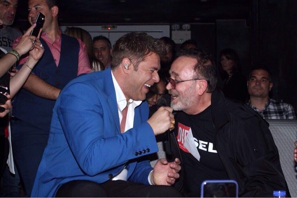 Ο Σταμάτης Γονίδης διασκέδασε με Χρήστο Χολίδη στο Frangelico