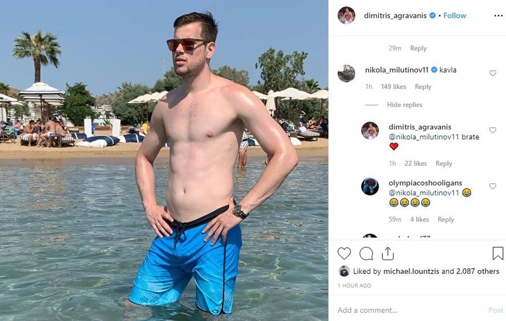 Ο Αγραβάνης πήγε για μπάνιο και… τον γλέντησαν (photos)
