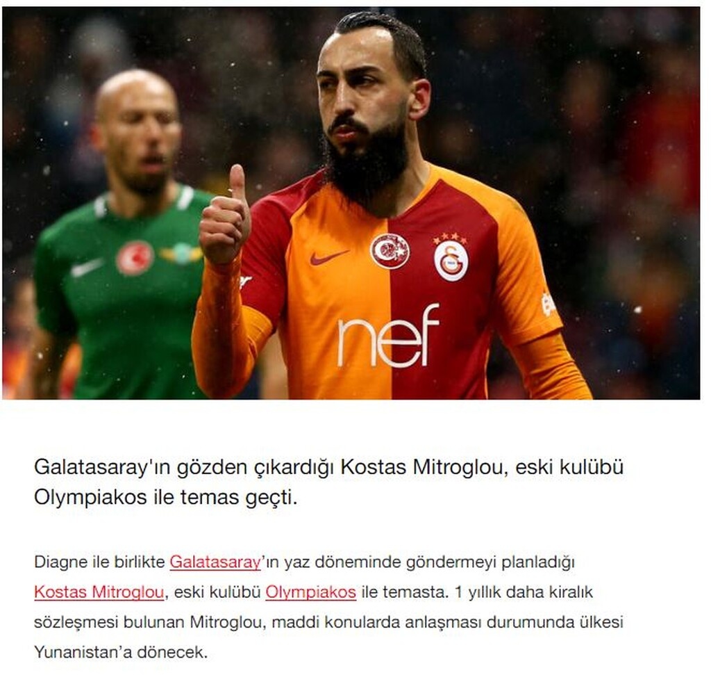 Επιμένουν για Μήτρογλου και Ολυμπιακό οι Τούρκοι