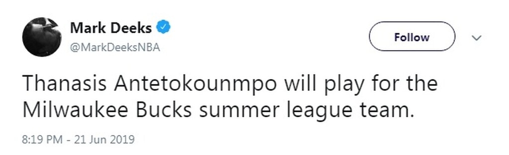 Στο Summer League με τους Μπακς ο Θανάσης Αντετοκούνμπο (photo)