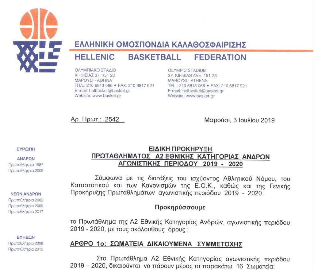 Γιατί δεν έχει Ολυμπιακό η Α2