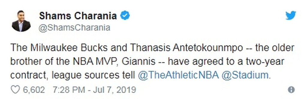 Αντετοκούνμπο: Ο Γιάννης ετοιμάζεται να υποδεχθεί τον Θανάση στους Μπακς