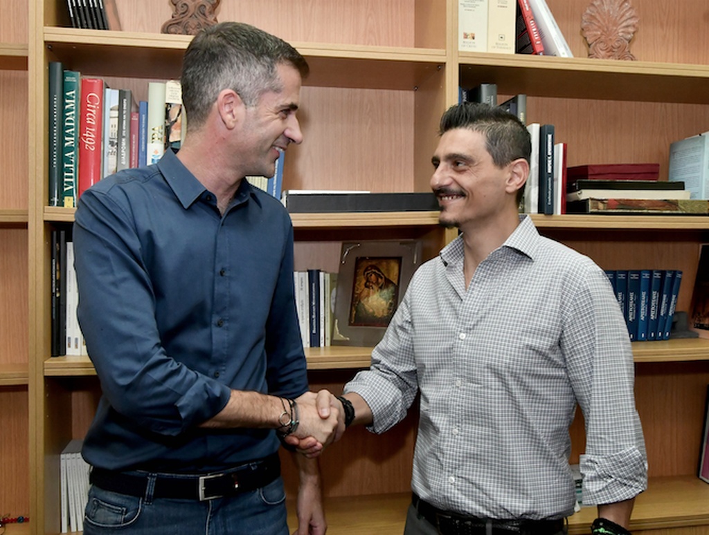 Σε εξέλιξη η συνάντηση Γιαννακόπουλου-Μπακογιάννη για το Βοτανικό (video+photos)