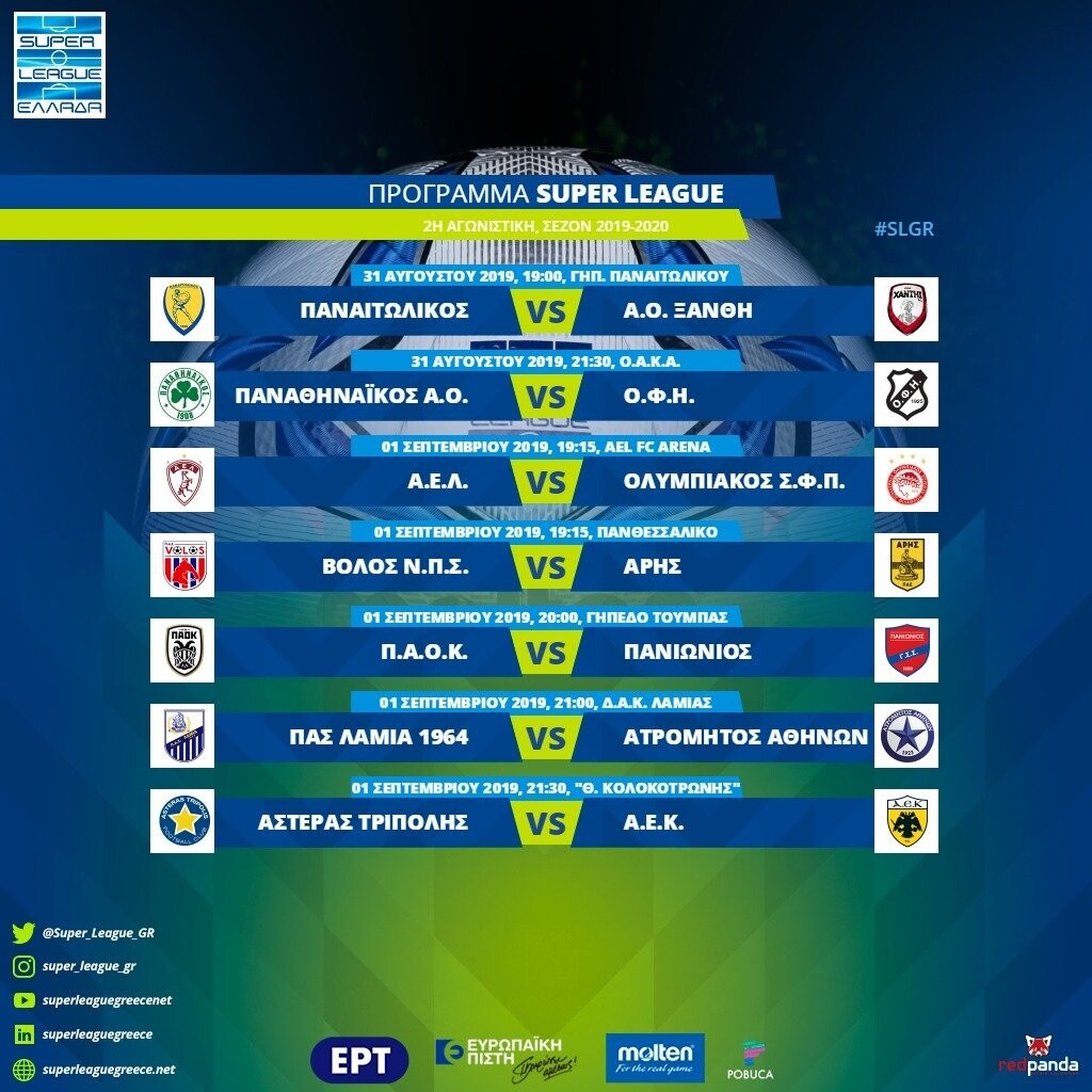 Super League: Το πρόγραμμα των τριών πρώτων αγωνιστικών (photos)