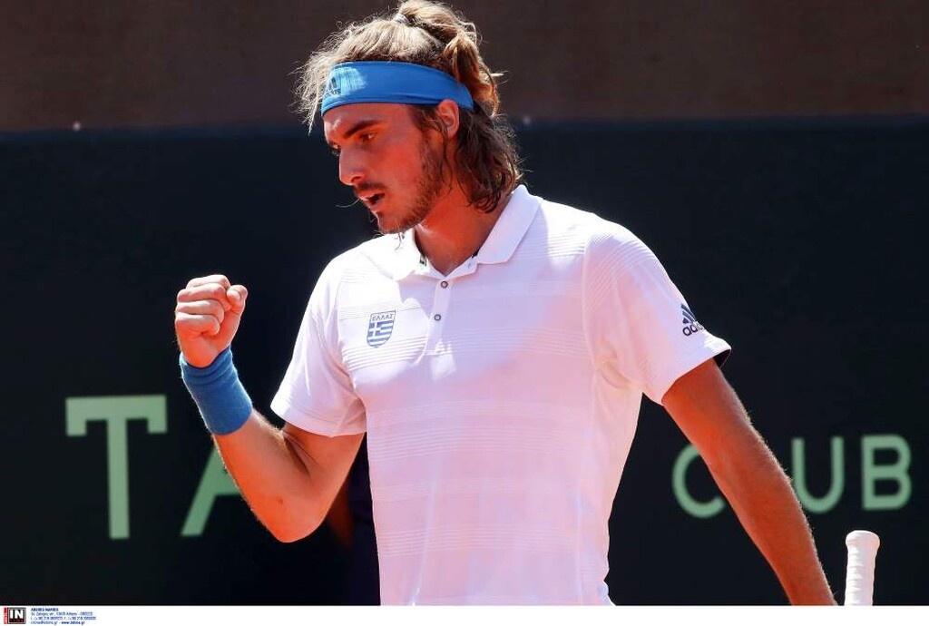 Davis Cup: Με σαρωτικό Τσιτσιπά ισοφάρισε η Ελλάδα