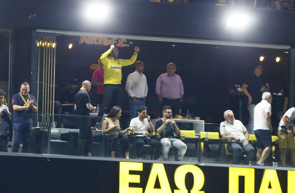 Άρης-Παναθηναϊκός: Έξαλλοι πανηγυρισμοί Καρυπίδη (photos)