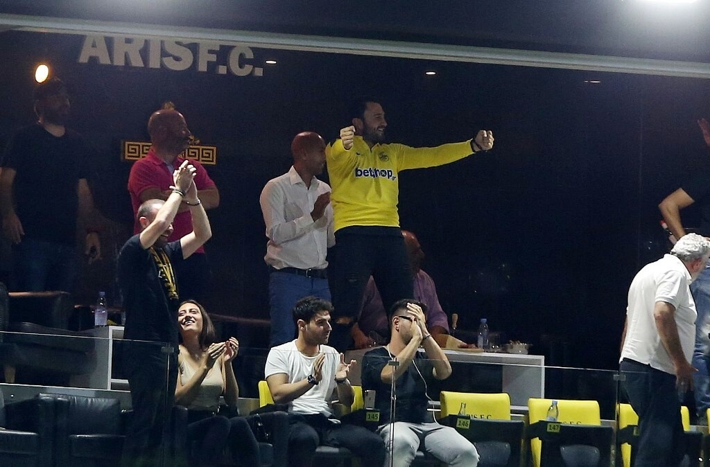 Άρης-Παναθηναϊκός: Έξαλλοι πανηγυρισμοί Καρυπίδη (photos)