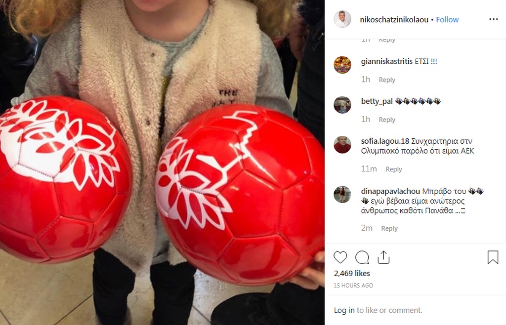 «Συγχαρητήρια στον Ολυμπιακό! Γύρισε το 0-2 σε 2-2 απέναντι στην περυσινή φιναλίστ του Champions League! Και απέδειξε ότι έχει φτιάξει ομαδάρα!» έγραφε η λεζάντα της φωτογραφίας που ανέβασε ο Νίκος Χατζηνικολάου.