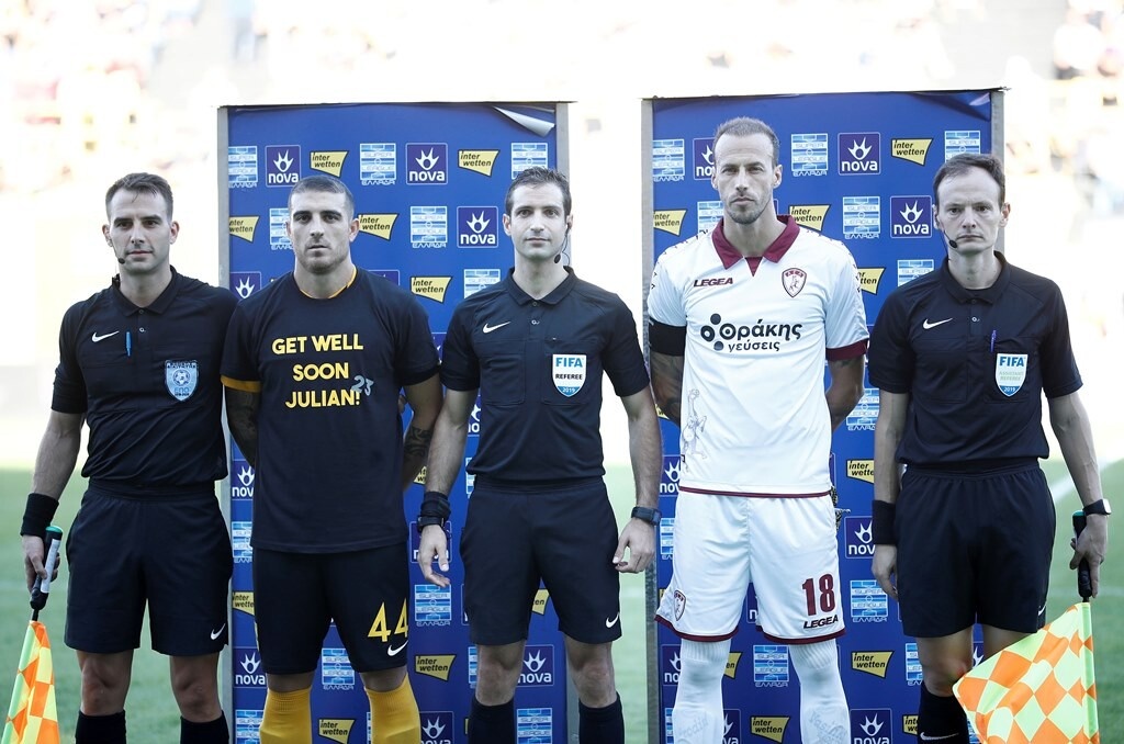 Άρης-ΑΕΛ: Το γκολ του Βέλεθ και η αφιέρωση στον Κουέστα (photos)