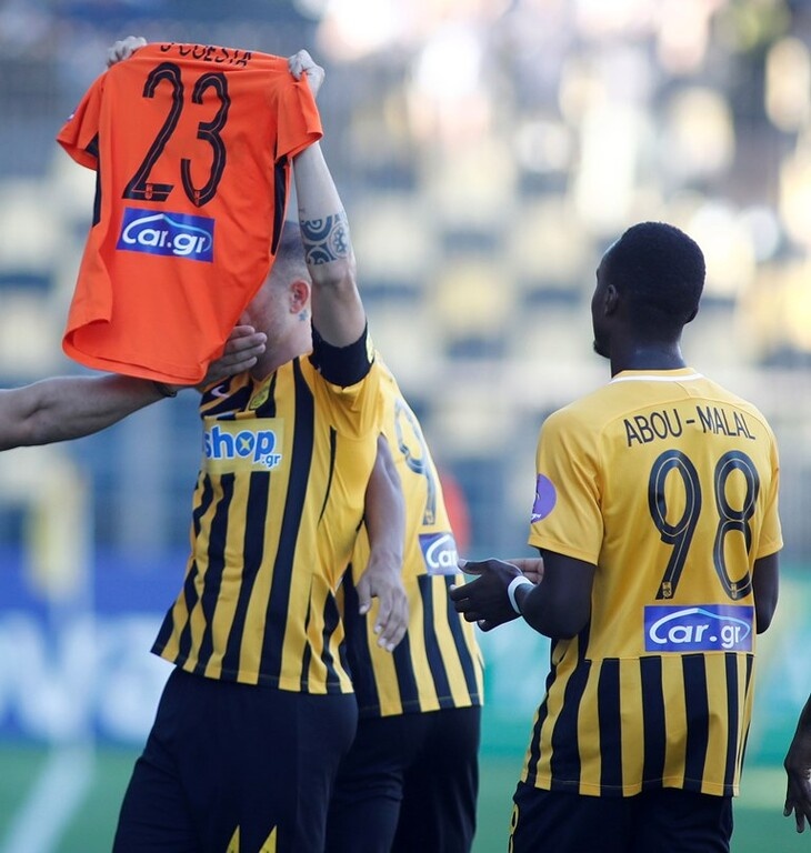 Άρης-ΑΕΛ: Το γκολ του Βέλεθ και η αφιέρωση στον Κουέστα (photos)