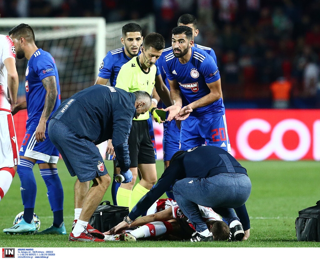 Ερυθρός Αστέρας-Ολυμπιακός: Η φάση της αποβολής του Μπενζία (video+photos)