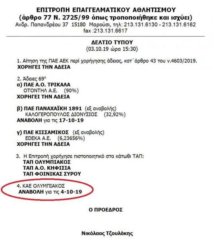 Στον… αέρα η συμμετοχή του Ολυμπιακού στην Α2 λόγω χρεών στο ΣΕΦ!
