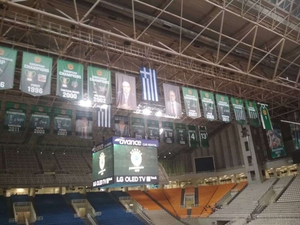 Τα νέα λάβαρα του Παναθηναϊκού στο ΟΑΚΑ (photos)