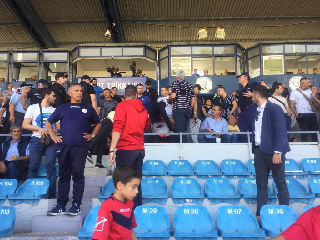 Τρίκαλα-Ολυμπιακός Βόλου: Ένταση στα επίσημα μεταξύ προέδρων (photos)