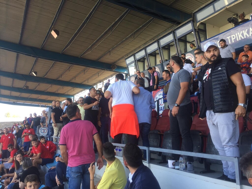 Τρίκαλα-Ολυμπιακός Βόλου: Ένταση στα επίσημα μεταξύ προέδρων (photos)