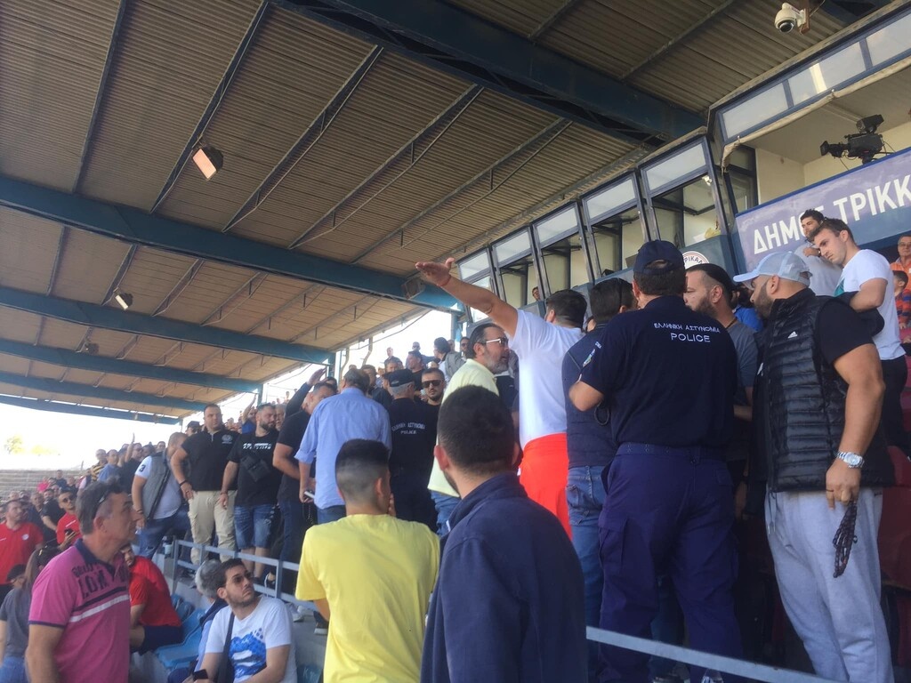 Τρίκαλα-Ολυμπιακός Βόλου: Ένταση στα επίσημα μεταξύ προέδρων (photos)