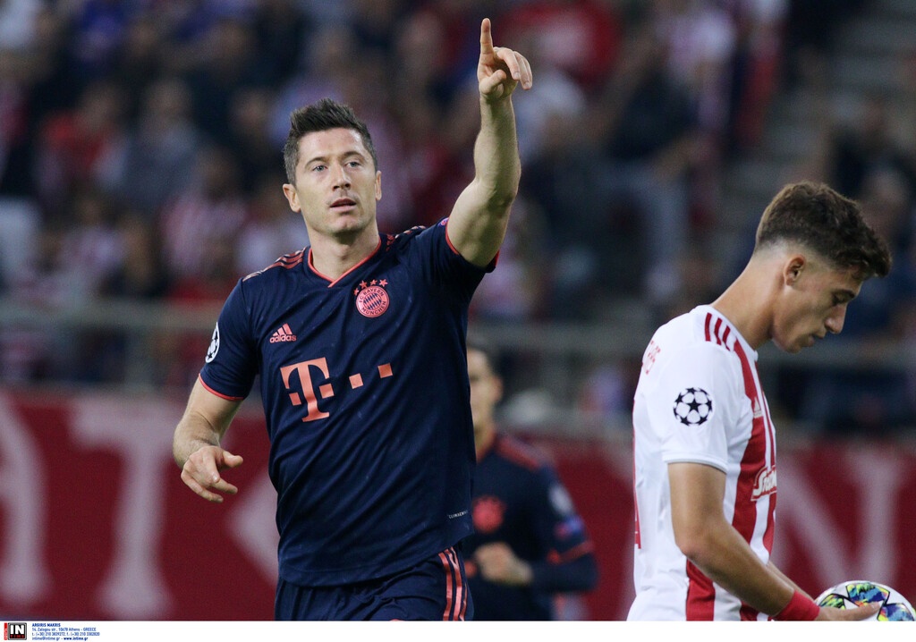 Ολυμπιακός-Μπάγερν Μονάχου: Η απάντηση του Λεβαντόφσκι (video+photos)