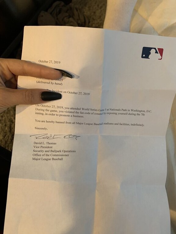 Στη συνέχεια, τους ήρθε το σχετικό έγγραφο από το MLB...