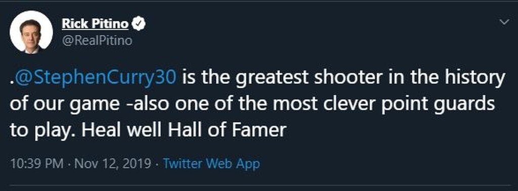 Η αποθέωση του Πιτίνο στο Κάρι και οι ευχές για γρήγορη επιστροφή (photo)