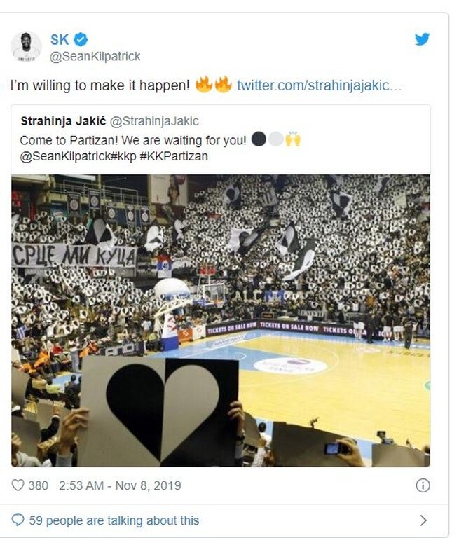 Κοντά στην Παρτιζάν ο Κιλπάτρικ (photo)