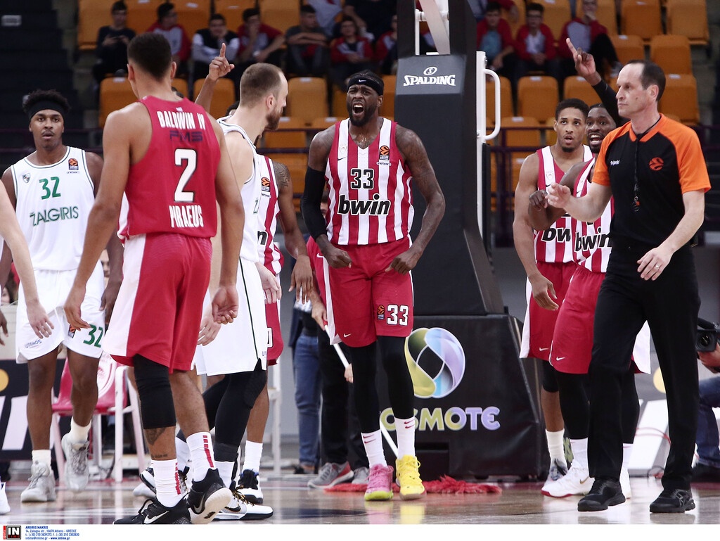 Ολυμπιακός-Ζαλγκίρις Κάουνας 83-74: Αντέδρασε και πήρε... ανάσα