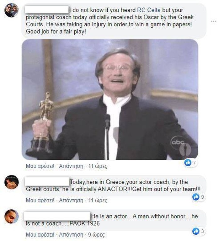 Τρολάρισμα οπαδών του ΠΑΟΚ για Γκαρθία στα social media της Θέλτα (photos)