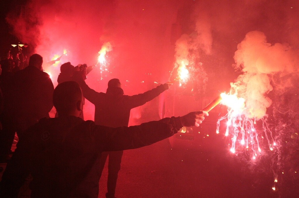 Ολυμπιακός: Θερμή υποδοχή στο Αγρίνιο (photos)