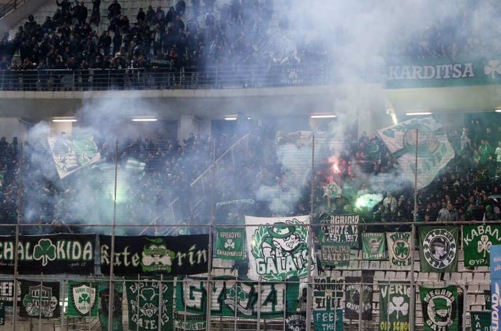 Βόλος – Παναθηναϊκός: Η «πράσινη» κερκίδα στο «Πανθεσσαλικό» (video+photos)