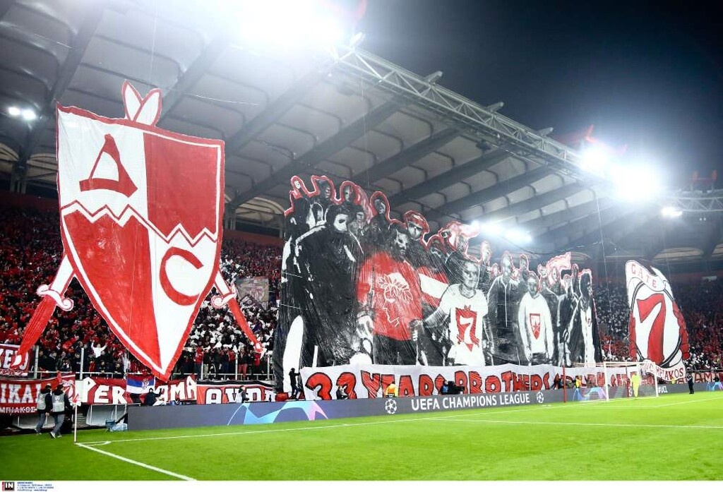 Ολυμπιακός-Ερυθρός Αστέρας: Το τρομερό κορεό στο «καυτό» Καραϊσκάκη (photos&video)