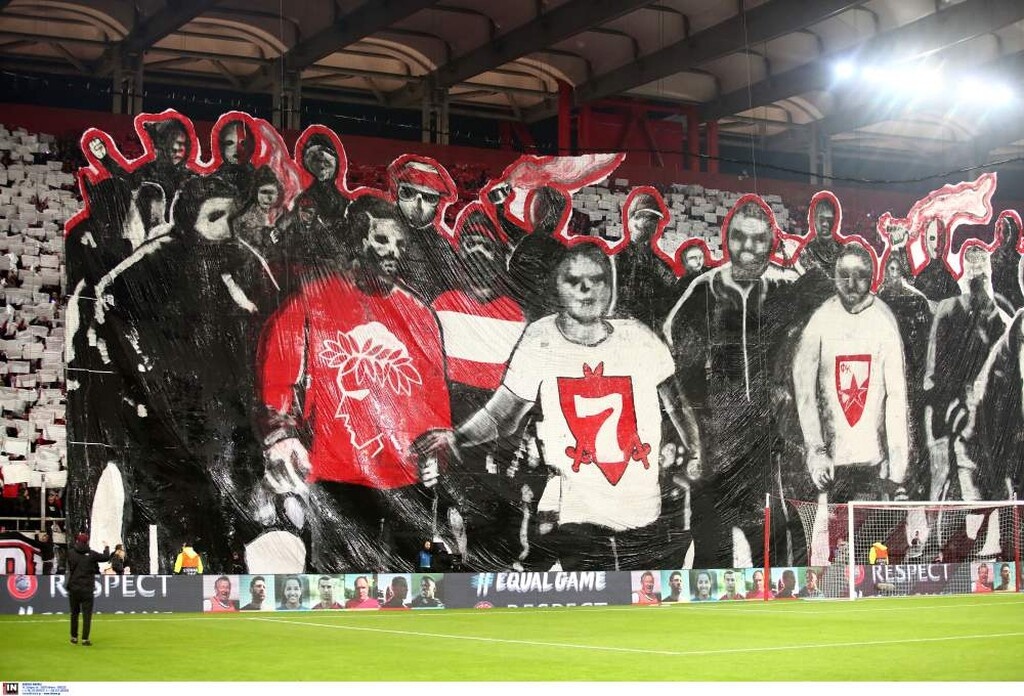 Ολυμπιακός-Ερυθρός Αστέρας: Το τρομερό κορεό στο «καυτό» Καραϊσκάκη (photos&video)