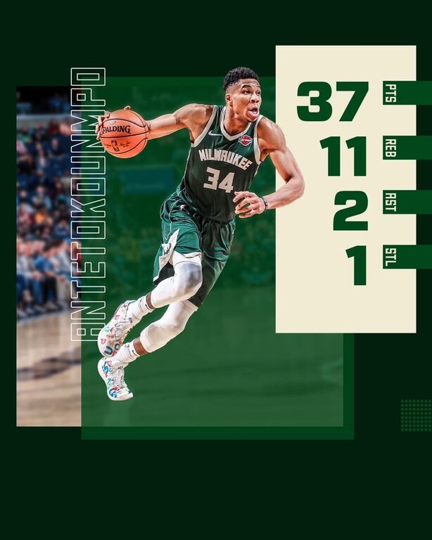 Τα highlights του Αντετοκούνμπο κόντρα στους Γκρίζλις (video)