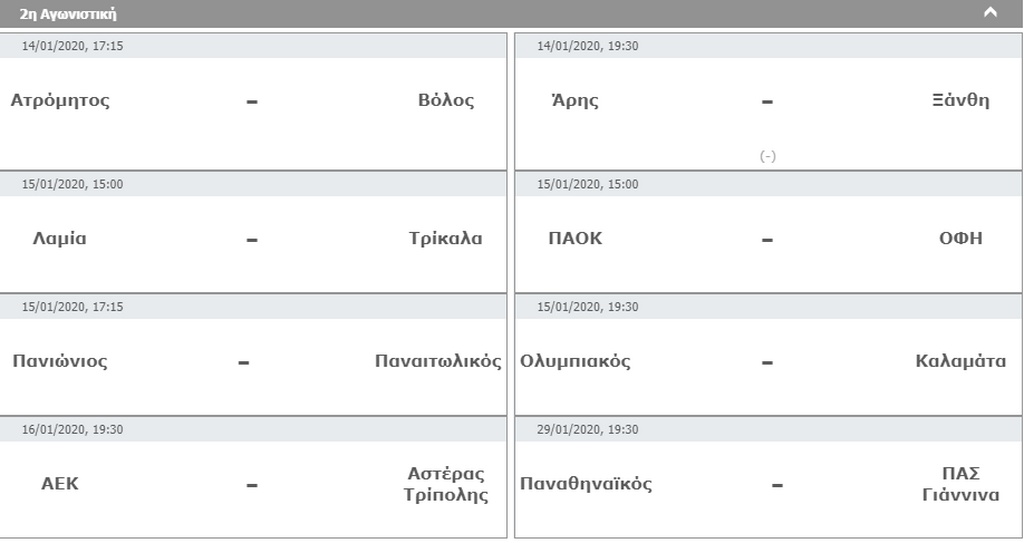 Κύπελλο: Ορίστηκαν οι επαναληπτικοί των «16»